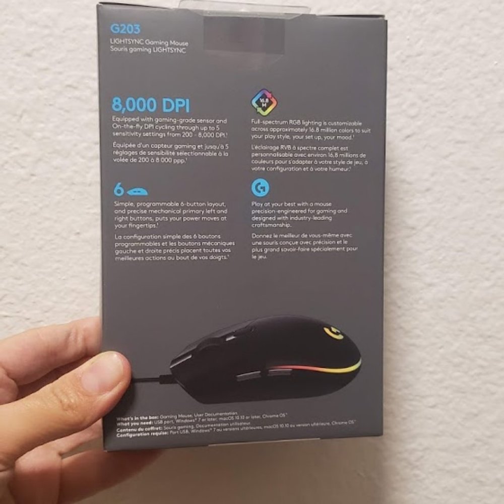 NEW Logitech Wired Optical Computer gaming mouse - Picture 10 of 13